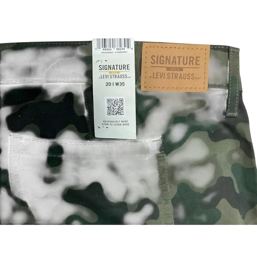 Signature‎ by Levi Strauss Every day Women Camo green joggers Pants 20W Cargo